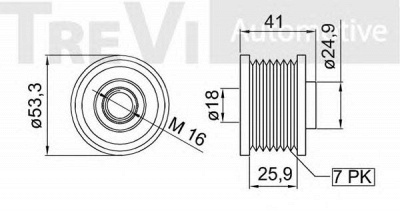 TREVI AUTOMOTIVE ap1138 -  Механизм свободного хода генератора
